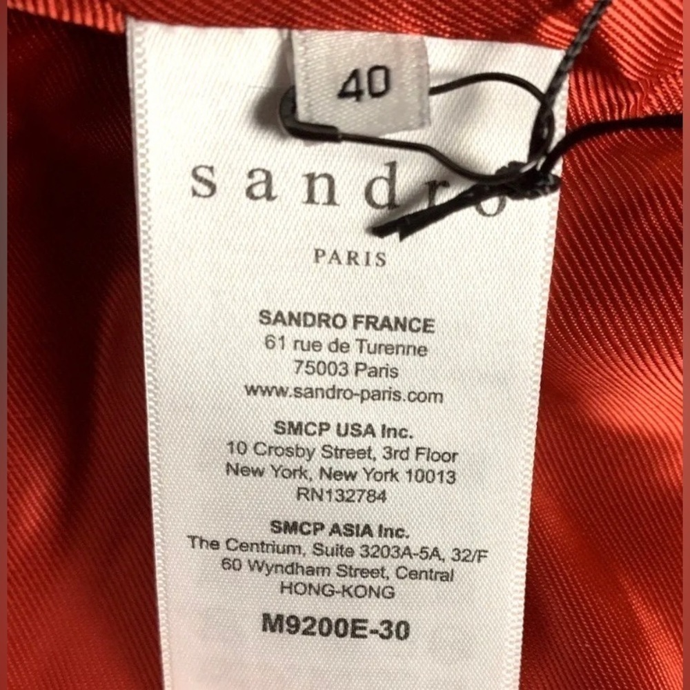 Sandro Paris Wool Duffle Coat/Jacket with Flaw - Picture 13 of 16